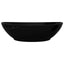 keramisk luksushåndvask oval sort 40 x 33 cm