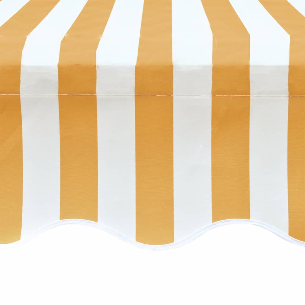 udskiftningsdug til markise 6x3 m polyester gul og hvid