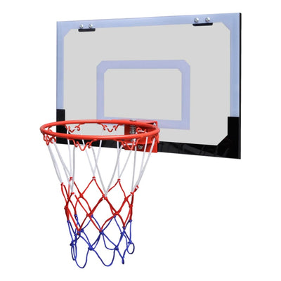 mini-basketballkurv med bold og pumpe