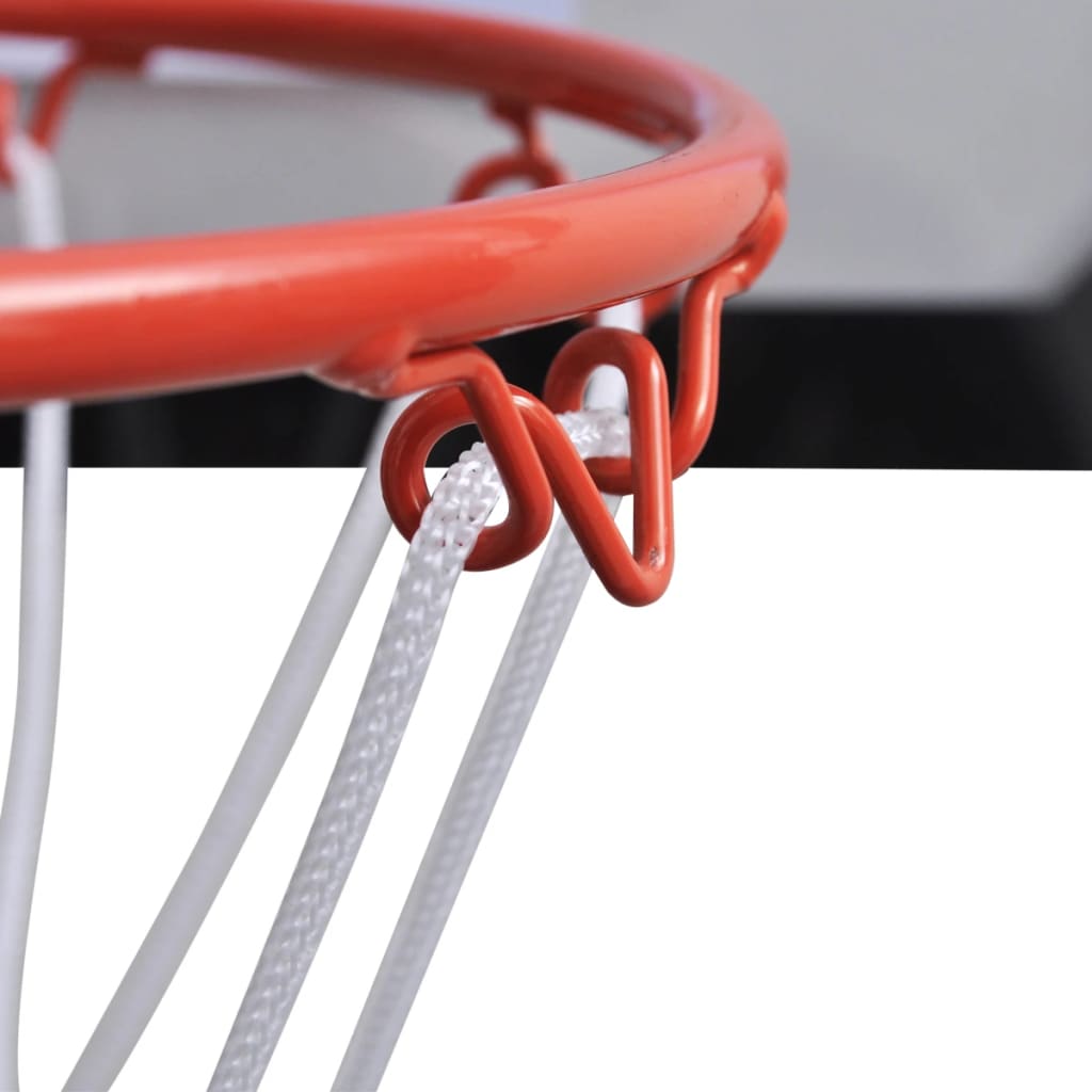 mini-basketballkurv med bold og pumpe