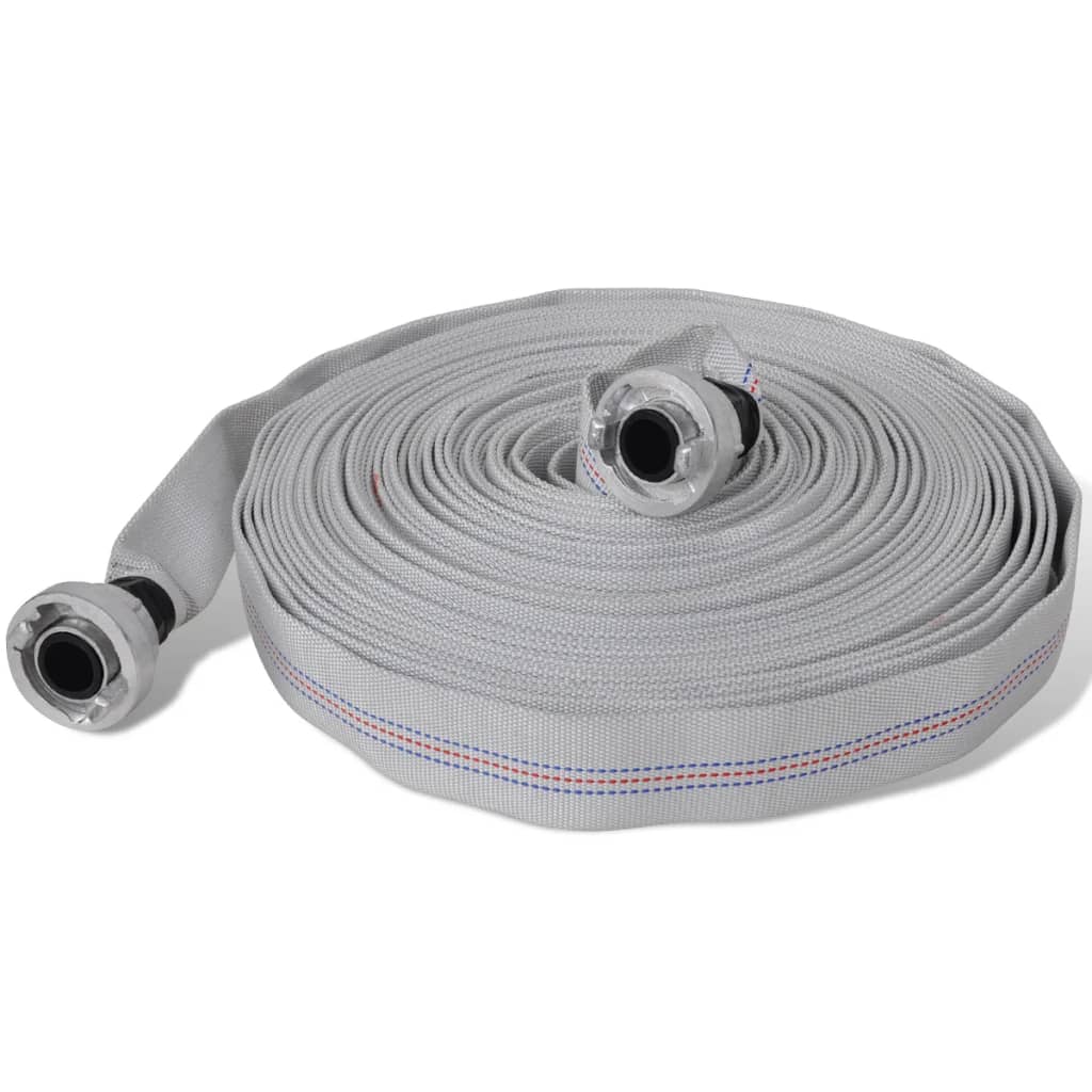 brandslange flad 20 m med D-Storz koblinger 1 tomme