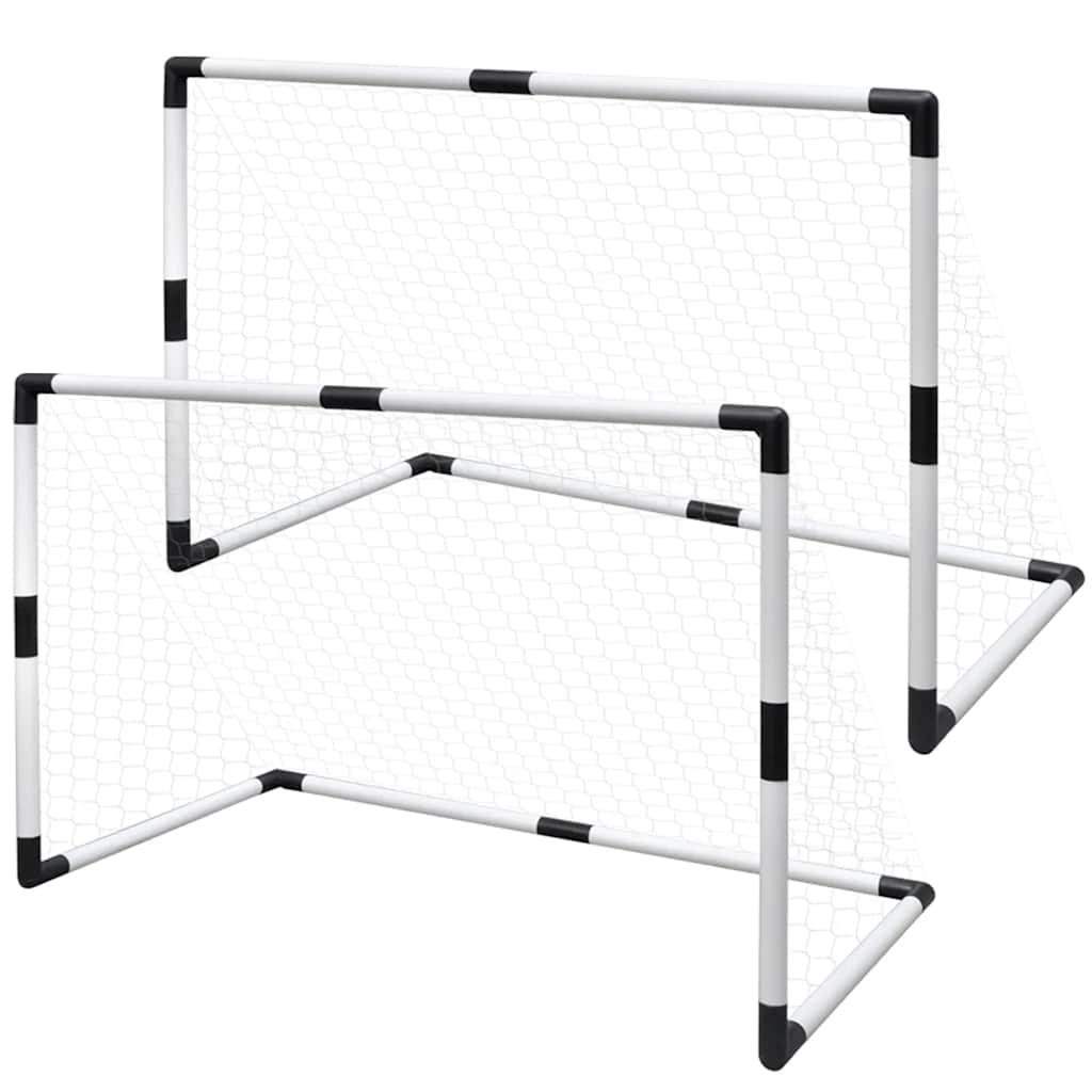 Mini-fodboldmål 2 stk. 91,5x48x61 cm til børn billede
