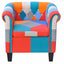 lænestol med patchworkdesign stof