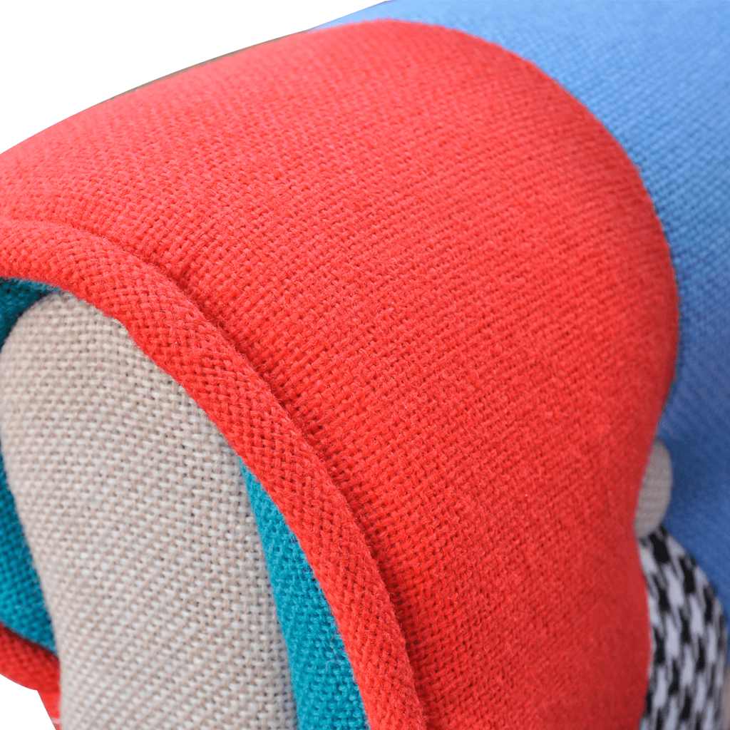 lænestol med patchworkdesign stof