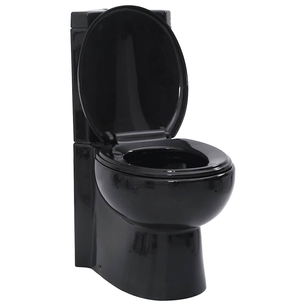 keramisk hjørnetoilet sort billede