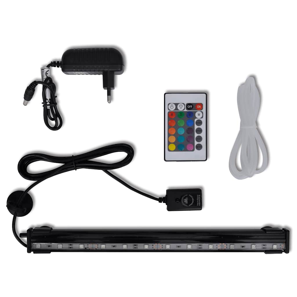 LED-undervandslampe til akvarie 32 cm boblefunktion RGB-farver