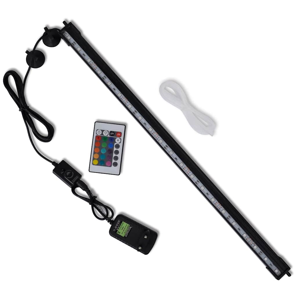 LED-akvarielampe med boblefunktion 56,5 cm RGB-farver