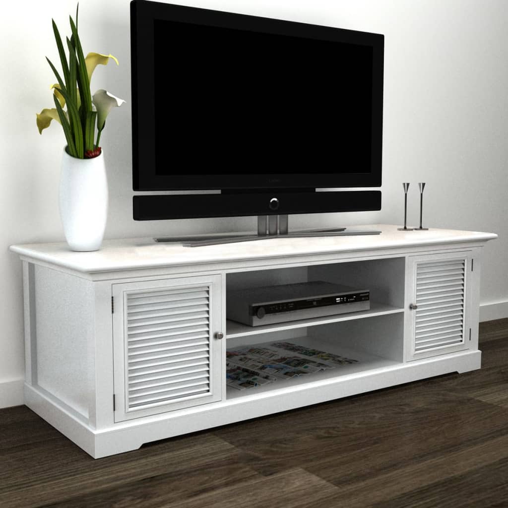 tv-bord træ hvid