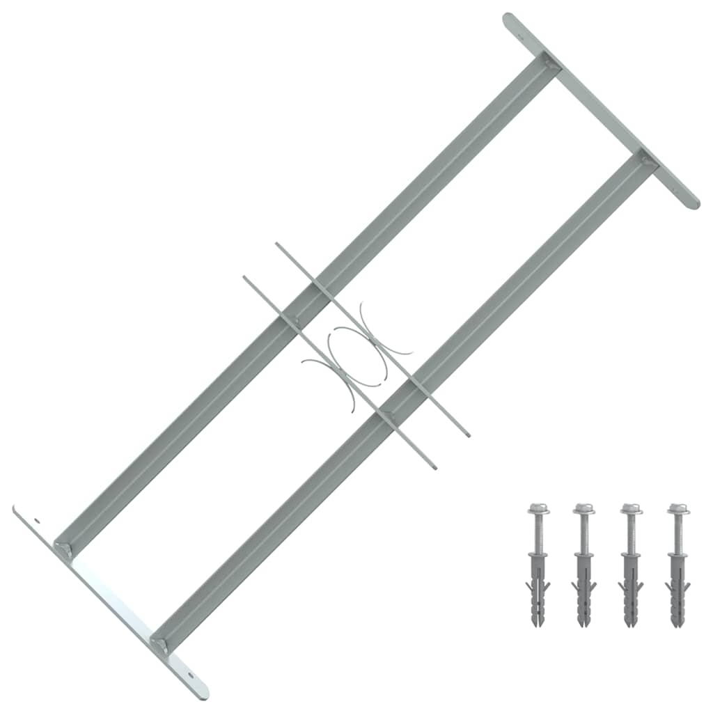 Vinduesgitter 500-650 mm Galvaniseret stål Sølv