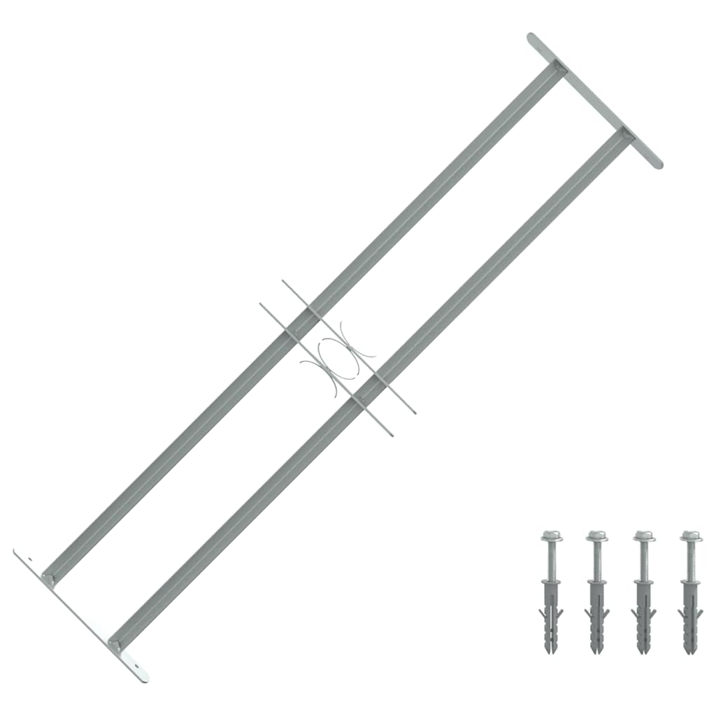 Vinduesgitter 700-1050 mm Galvaniseret stål Sølv