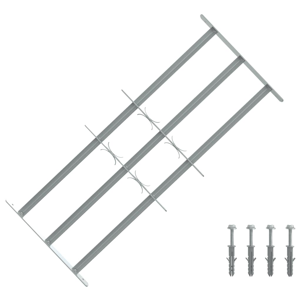 Vinduesgitter 700-1050 mm Galvaniseret stål Sølv