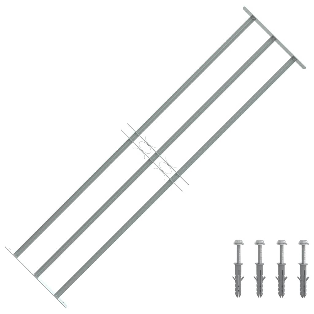Vinduesgitter 1000-1500 mm Galvaniseret stål Sølv