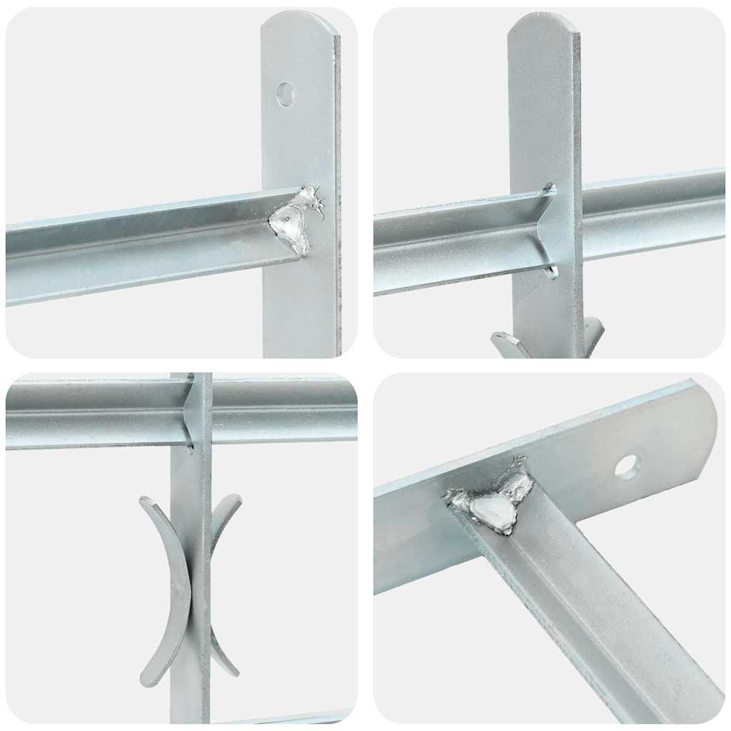Vinduesgitter 500-650 mm Galvaniseret stål Sølv