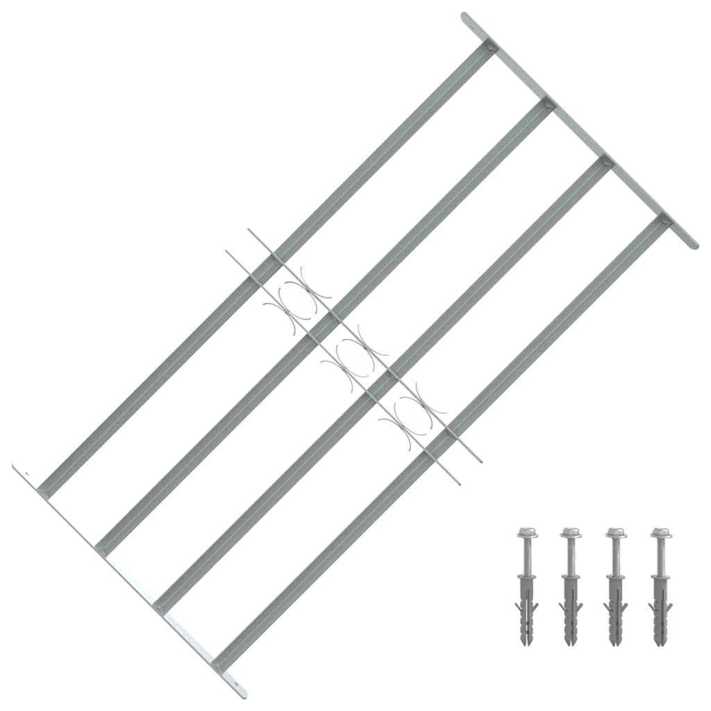 Vinduesgitter 700-1050 mm Galvaniseret stål Sølv