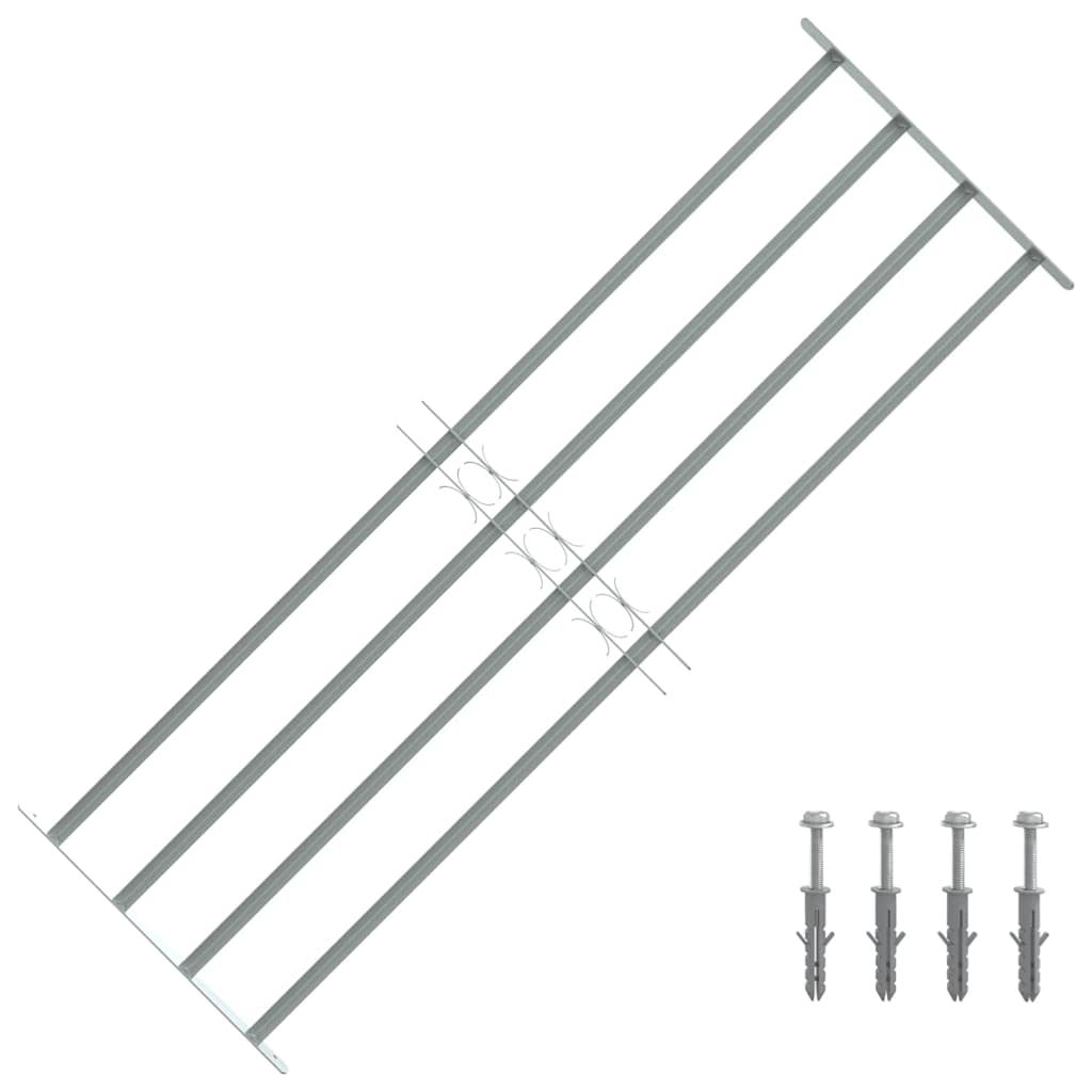 Vinduesgitter 1000-1500 mm Galvaniseret stål Sølv