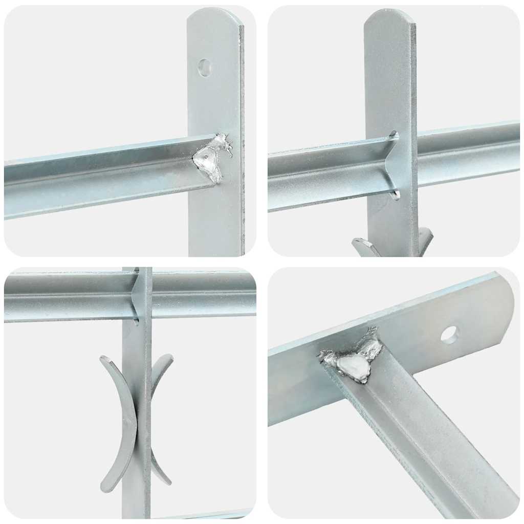 Vinduesgitter 1000-1500 mm Galvaniseret stål Sølv