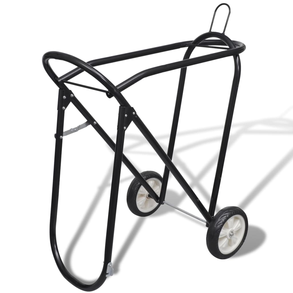 Metal Sammenfoldelig Saddle Rack med hjul billede