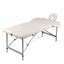 sammenfoldeligt massagebord med aluminiumsstel 2 zoner creme