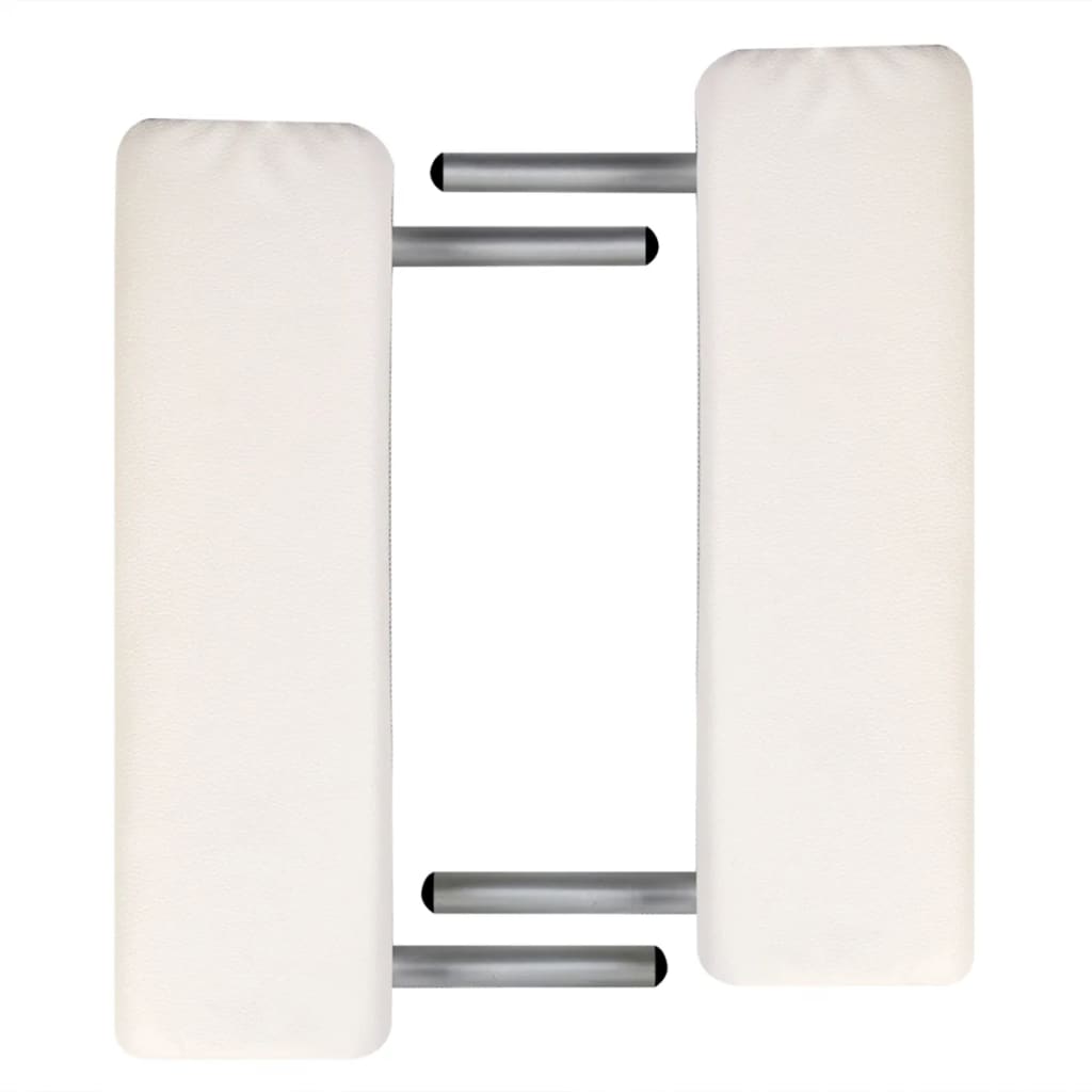 sammenfoldeligt massagebord med aluminiumsstel 2 zoner creme