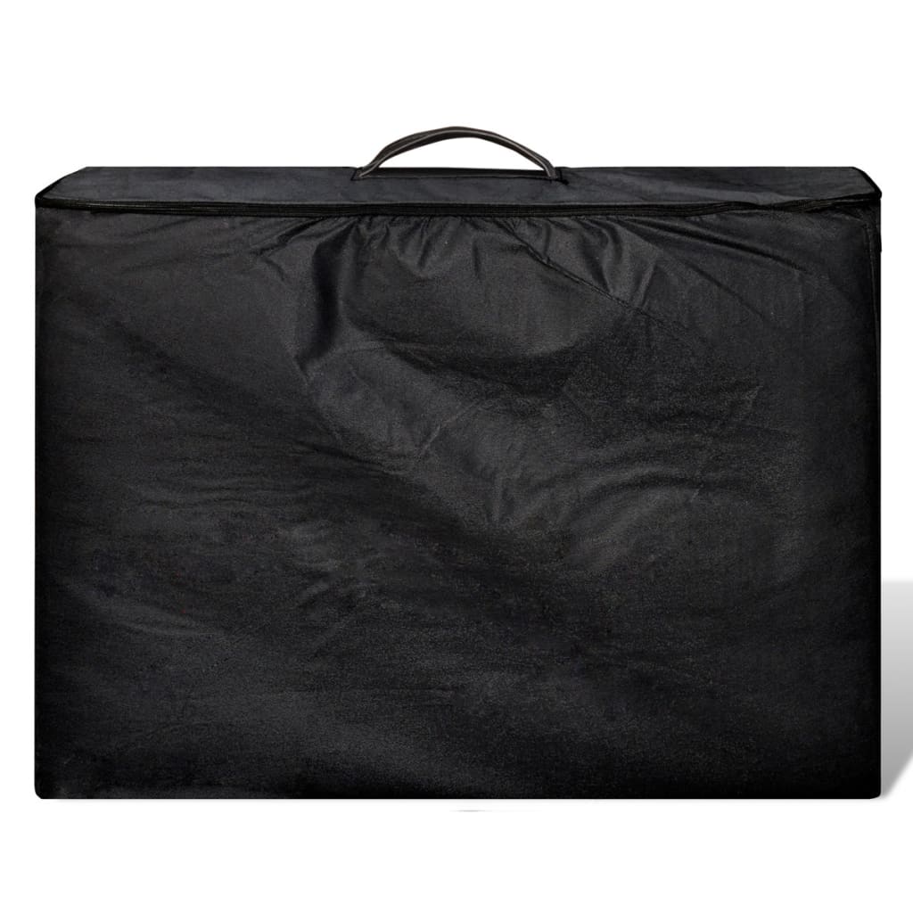 sammenfoldeligt massagebord med aluminiumsstel 2 zoner sort