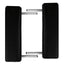 Sort sammenfoldeligt massagebord, 3 zoner med aluminiumsramme
