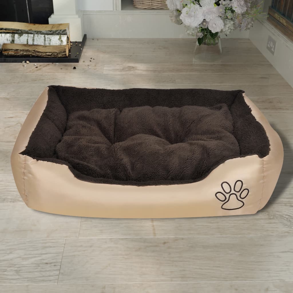 varm hundeseng med pude XL