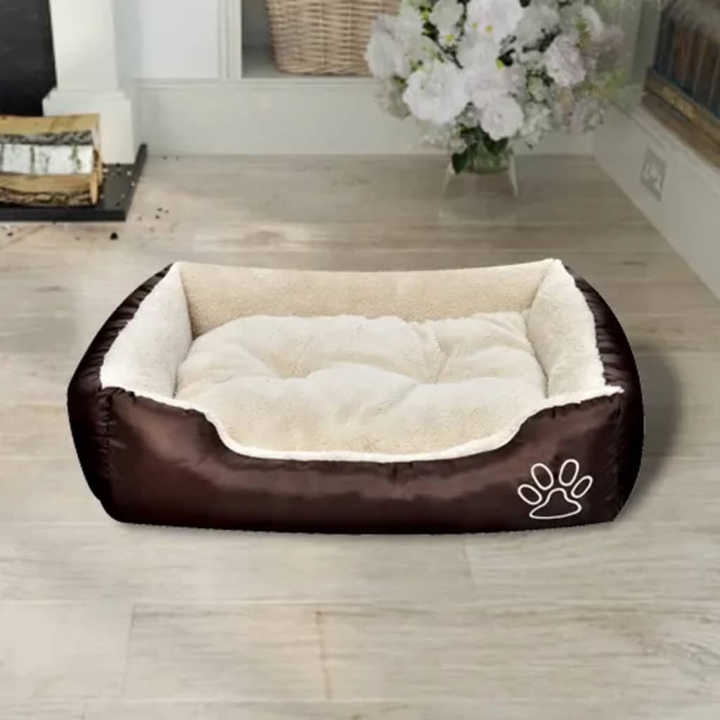 varm hundeseng med pude XL