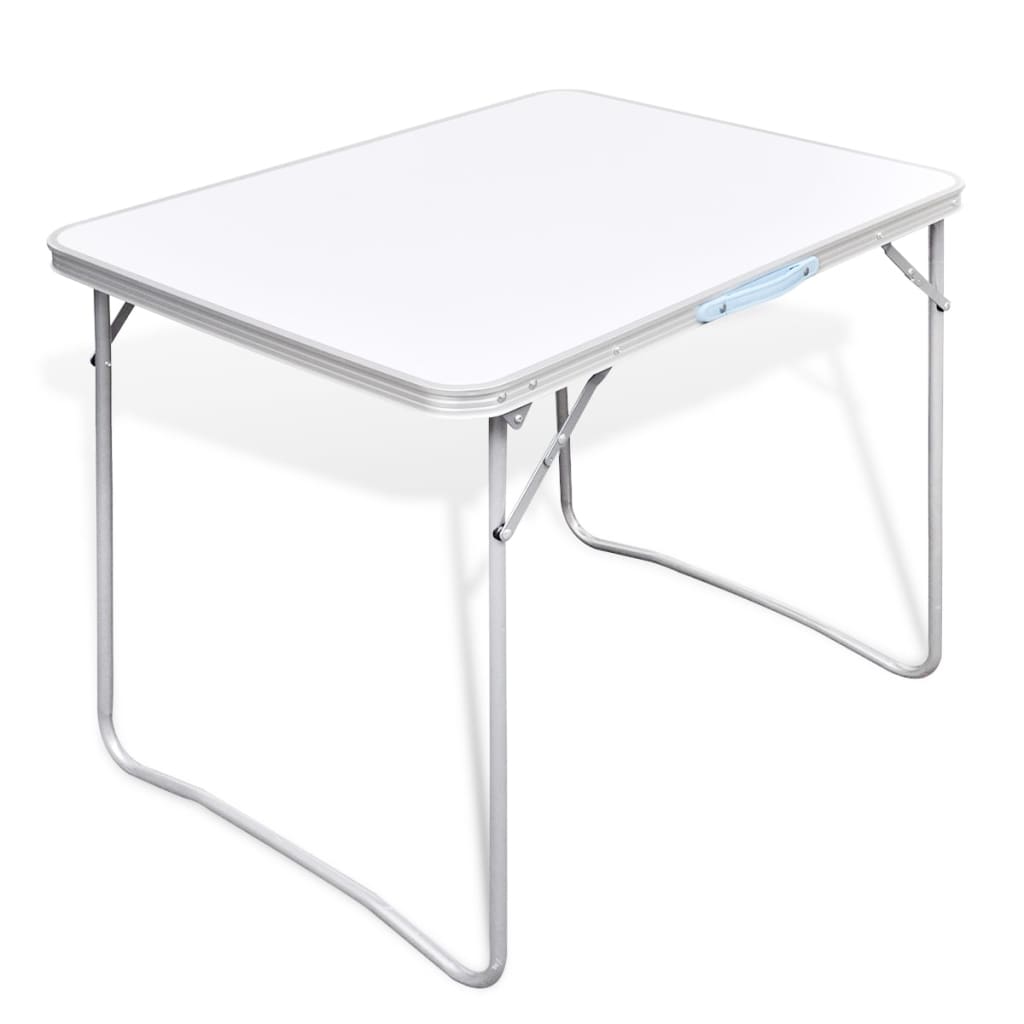 Sammenfoldeligt campinbord med metalramme 80 x 60 cm billede