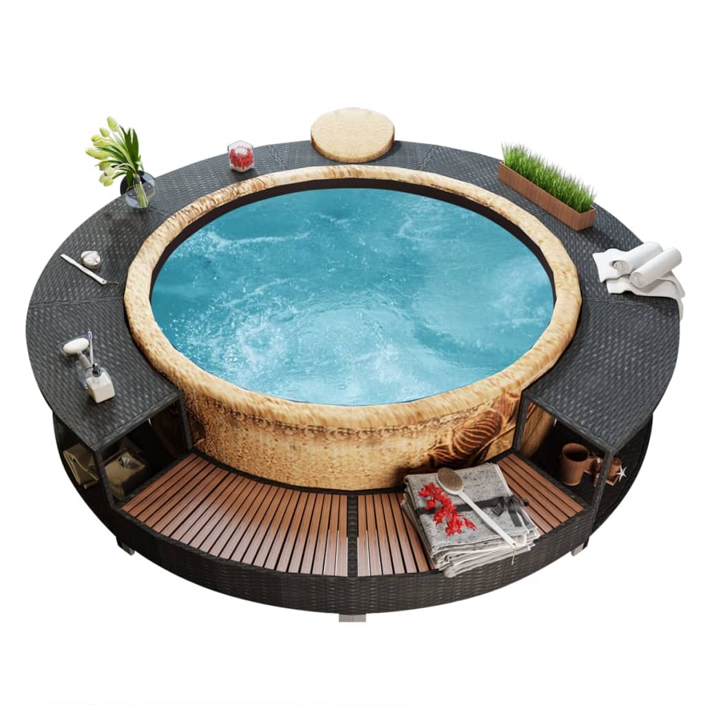 spakant polyrattan sort billede