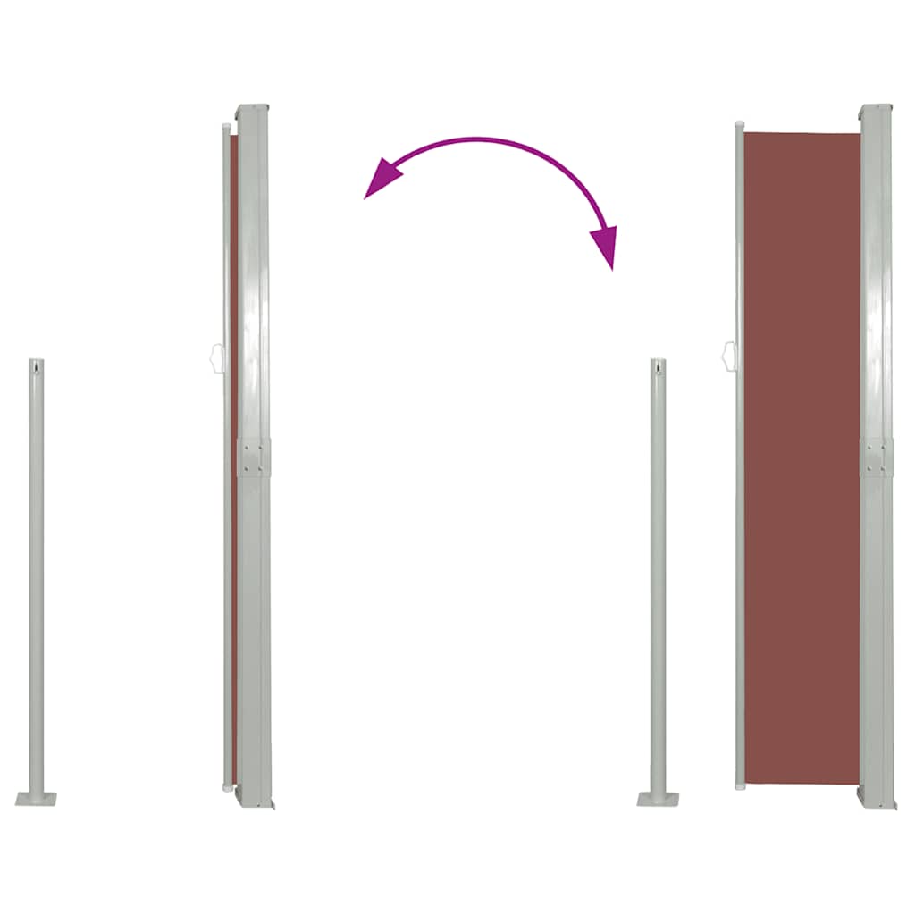 sidemarkise til terrasse 160x300 cm brun