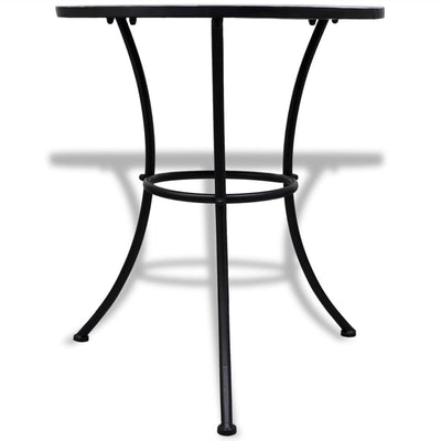 bistrobord 60 cm mosaik blå og hvid