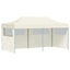 foldbart pop up-festtelt 3 x 6 m cremefarvet