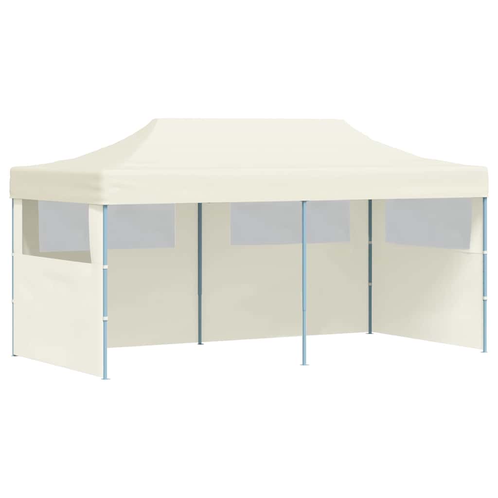 foldbart pop up-festtelt 3 x 6 m cremefarvet