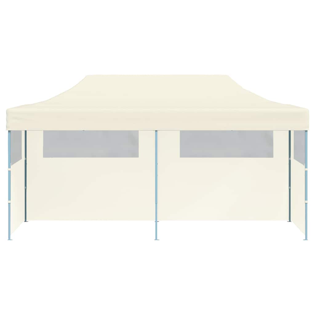 foldbart pop up-festtelt 3 x 6 m cremefarvet