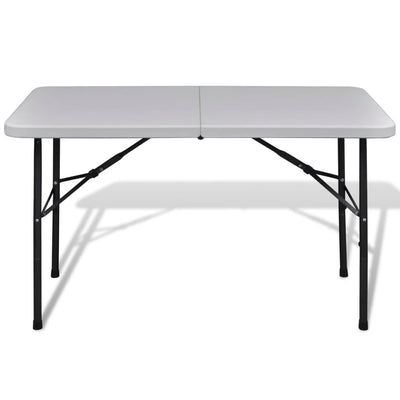 sammenfoldeligt havebord 122 cm HDPE hvid