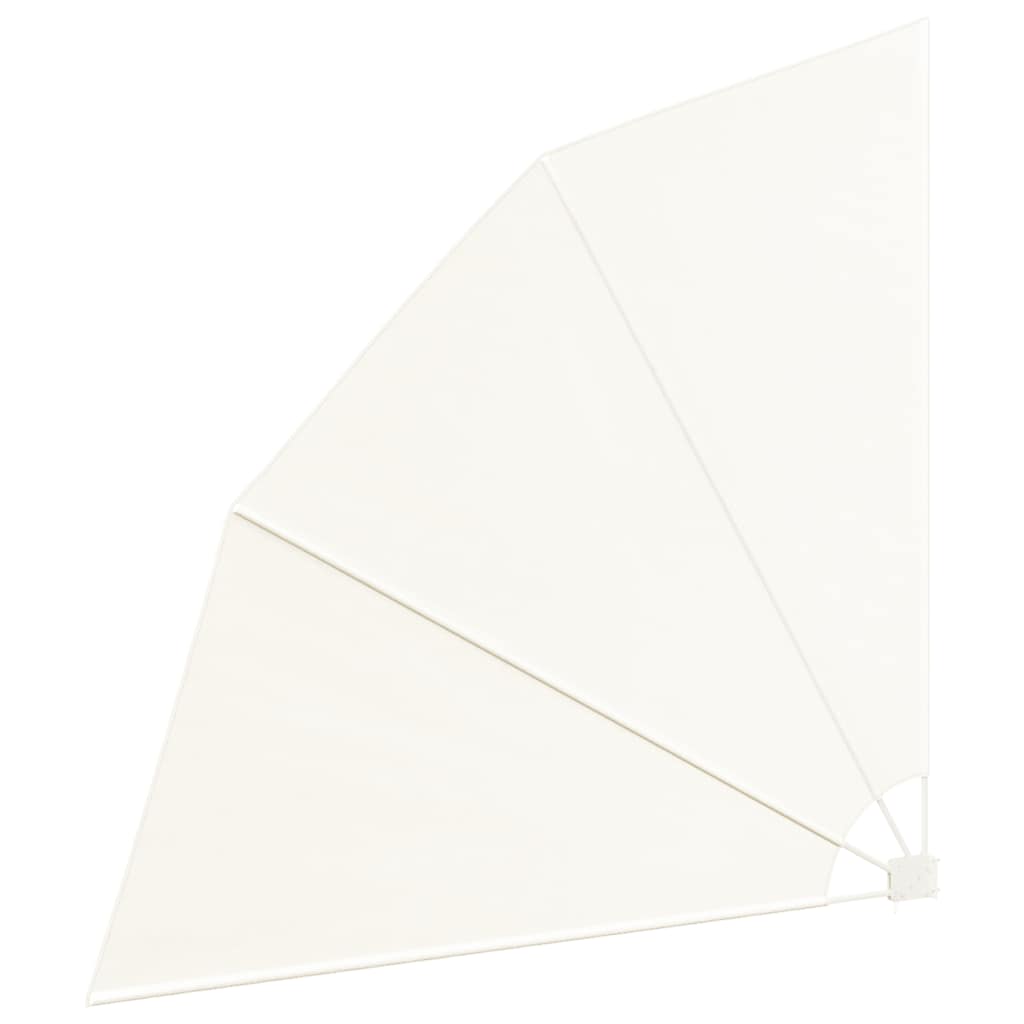 sammenklappelig sidemarkise til altan cremefarvet 210 x 210 cm
