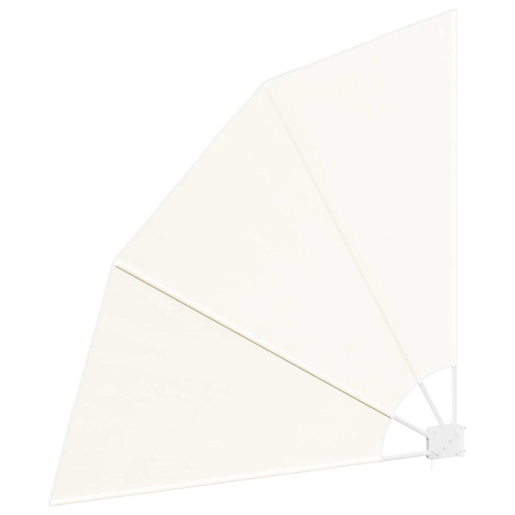 sammenklappelig sidemarkise til altan cremefarvet 140 x 140 cm