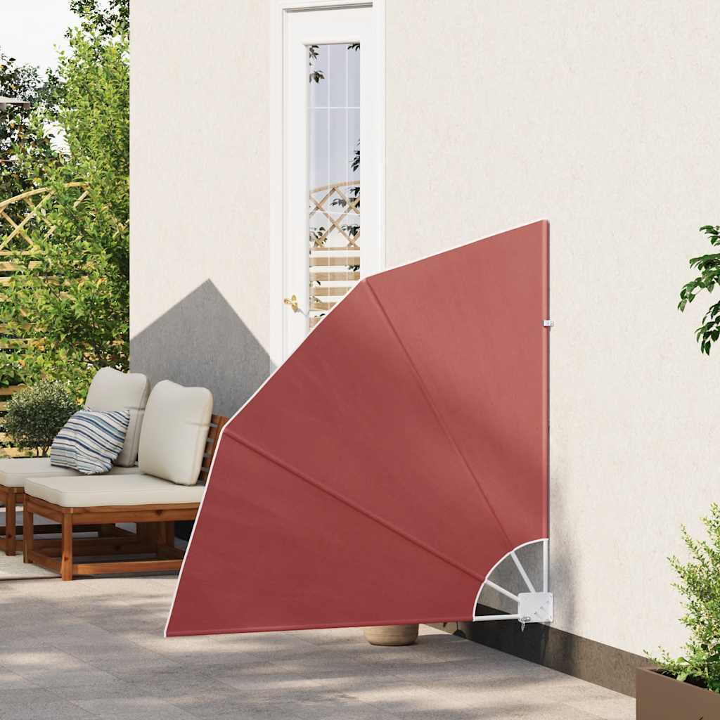 sammenklappelig sidemarkise til altan terracotta 140 x 140 cm
