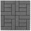 Terrasse Flise 11 stk. Grå 30 x 30 cm WPC