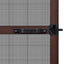 Svingbart insektnet Brun og sort 100 x 215 cm