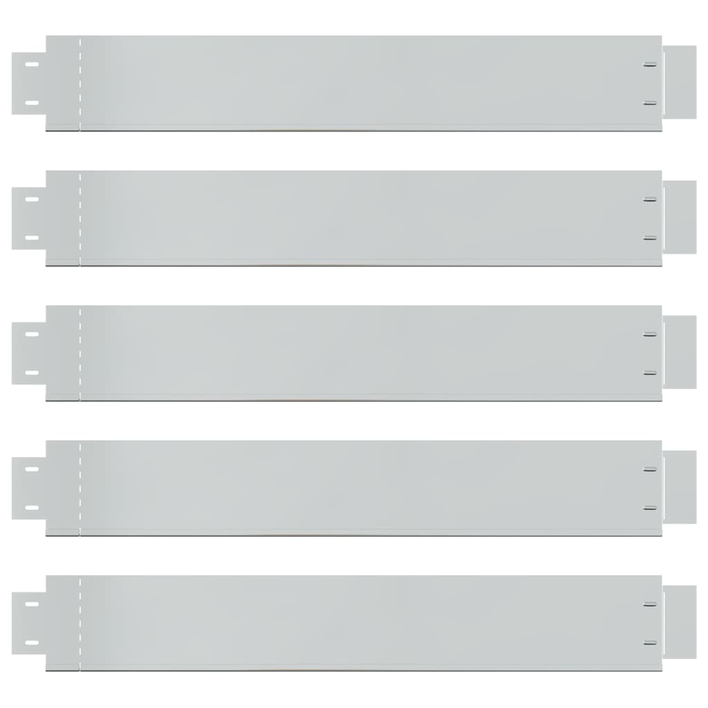 fleksibel bedkant 5 stk. 100x14 cm galvaniseret stål