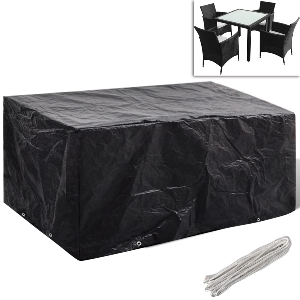 havemøbelovertræk 8 snørehuller 180x140x90 cm billede