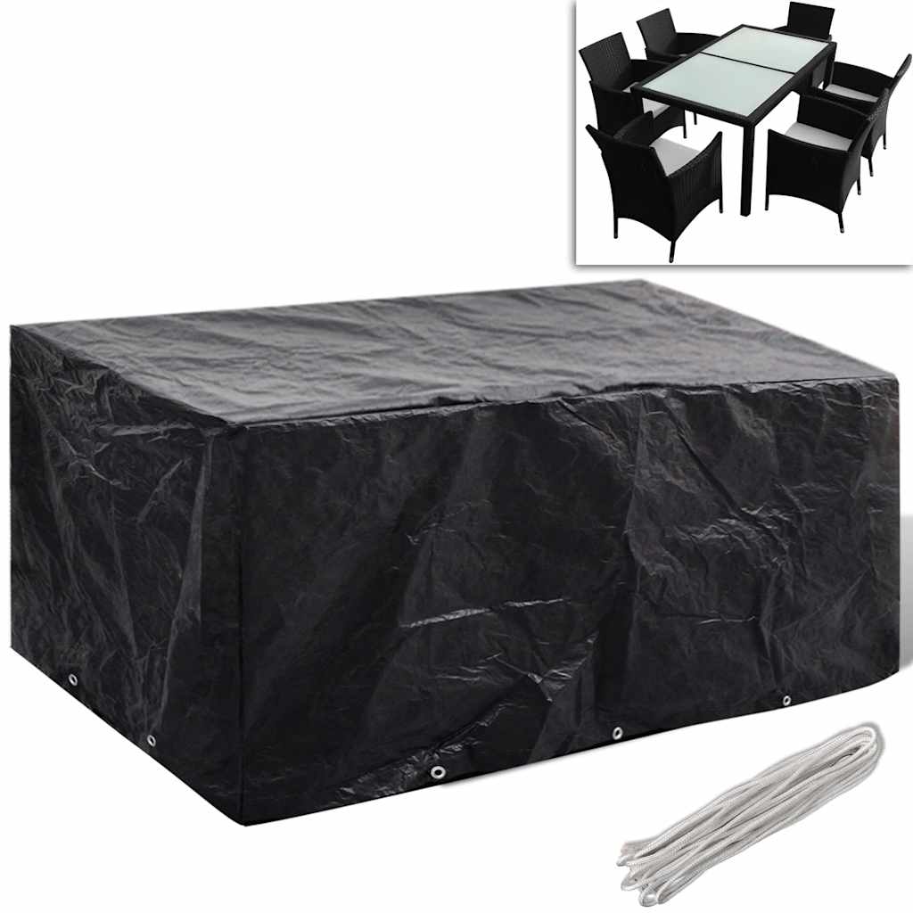 havemøbelovertræk 8 snørehuller 240x140x90 cm billede
