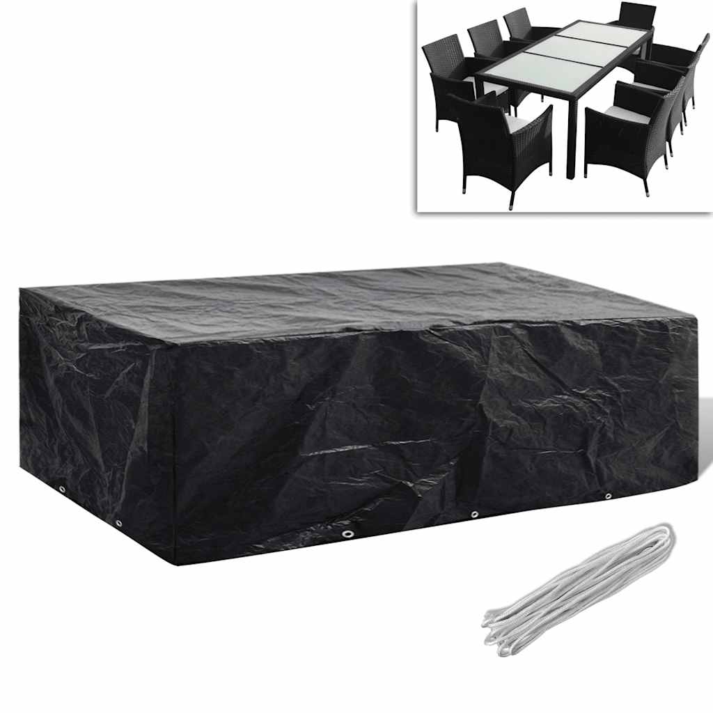 havemøbelovertræk 8 snørehuller 300x140x90 cm billede