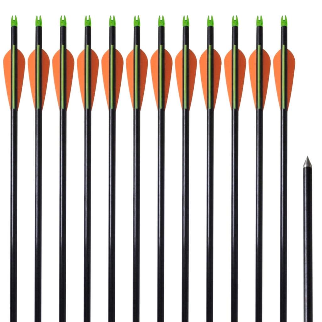 pile til compoundbue 12 stk. 30" 0,8 cm glasfiber billede