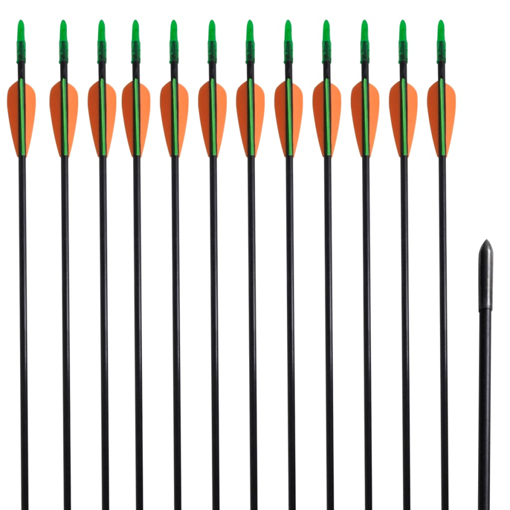 standard recurve buepile 12 stk. 30" 0,6 cm glasfiber billede