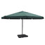 haveparasol m. transportabel fod aluminium grøn