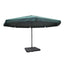 haveparasol m. transportabel fod aluminium grøn