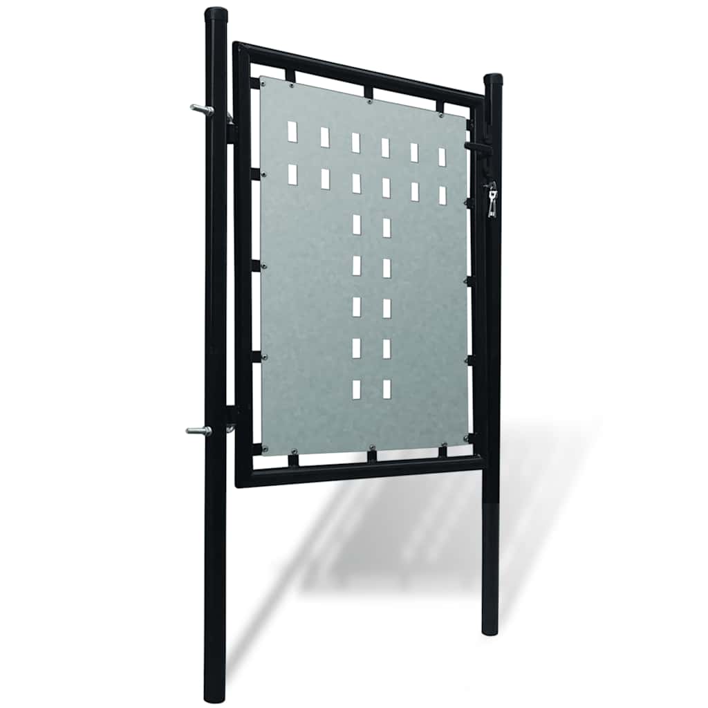 sort hegnslåge med enkelt dør 100x100 cm
