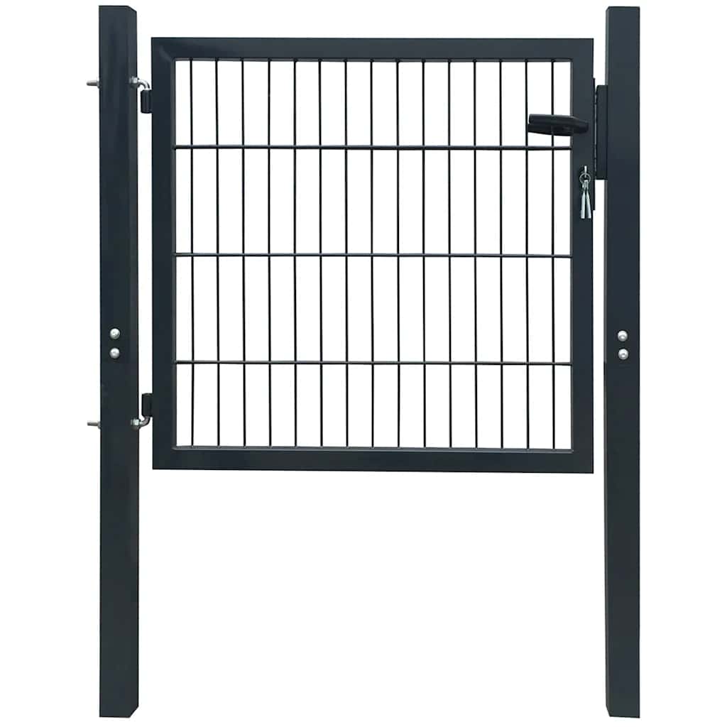 2D hegnslåge - enkel havelåge antracitgrå 100×80 cm